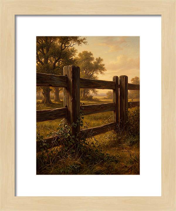 Wooden Fence At Dusk