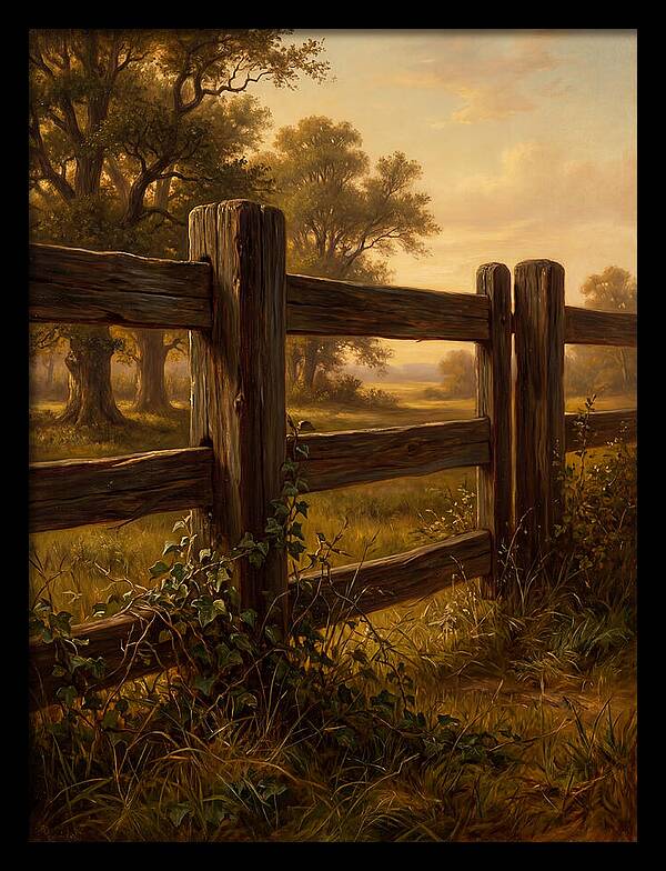 Wooden Fence At Dusk