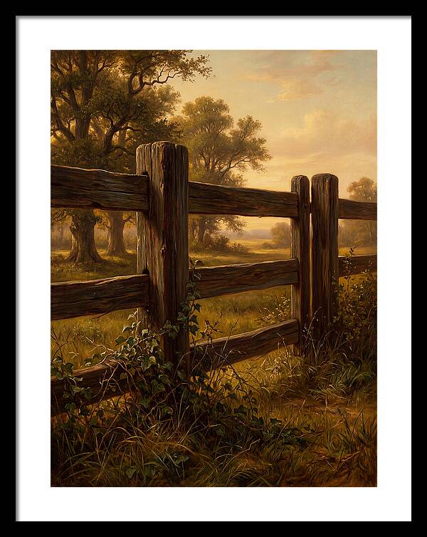 Wooden Fence At Dusk