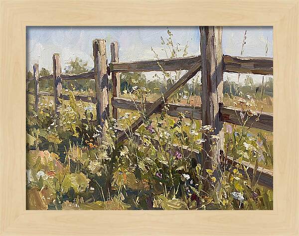 Wooden Fence In Bloom