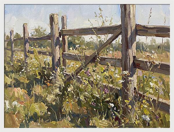 Wooden Fence In Bloom