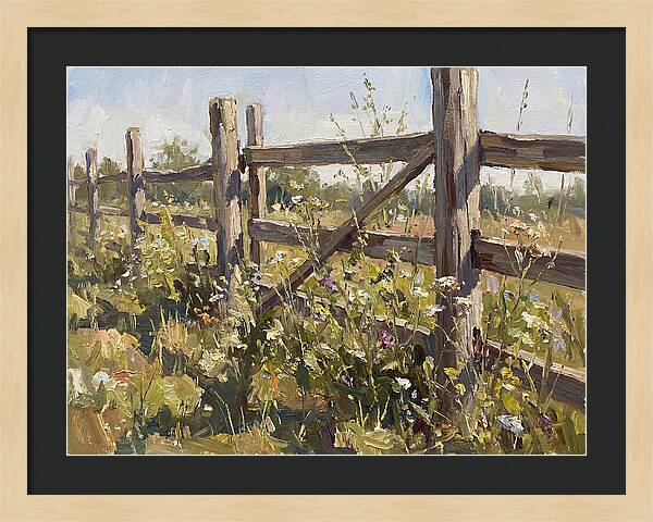 Wooden Fence In Bloom