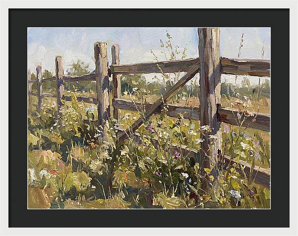 Wooden Fence In Bloom
