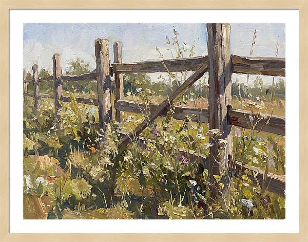 Wooden Fence In Bloom