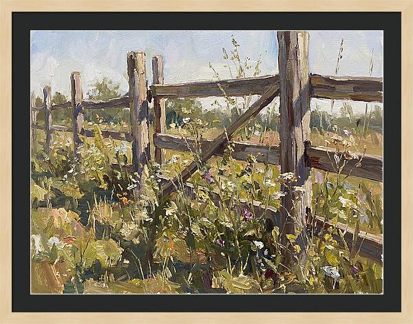 Wooden Fence In Bloom