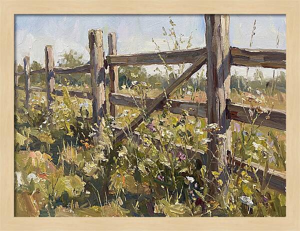 Wooden Fence In Bloom