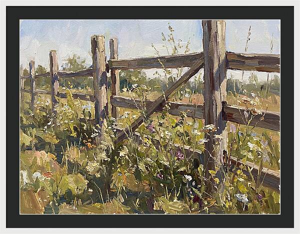 Wooden Fence In Bloom
