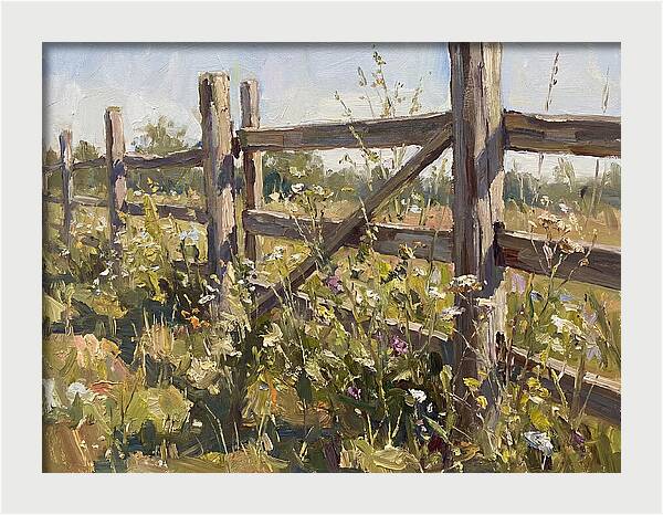 Wooden Fence In Bloom