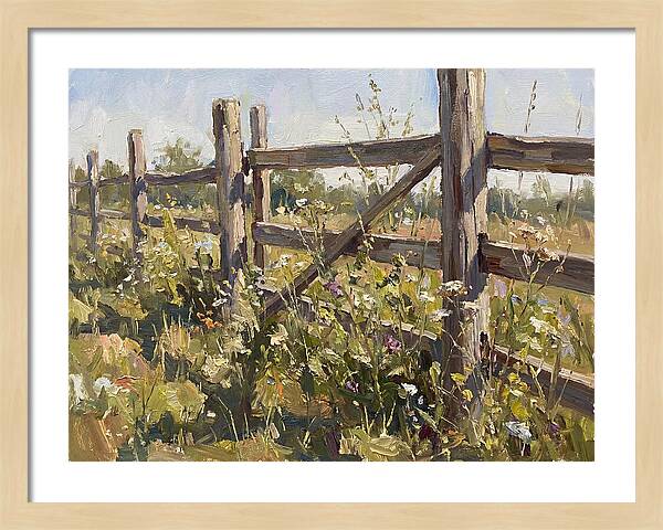 Wooden Fence In Bloom
