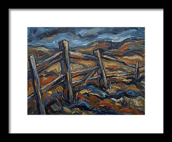 Wooden Fence Under Dramatic Sky