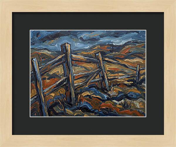 Wooden Fence Under Dramatic Sky