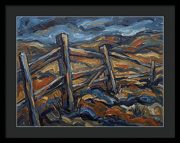 Wooden Fence Under Dramatic Sky