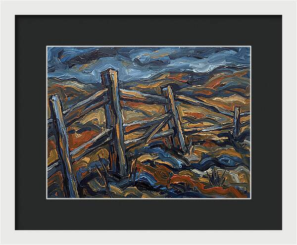 Wooden Fence Under Dramatic Sky