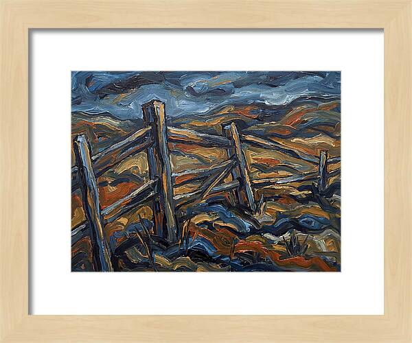 Wooden Fence Under Dramatic Sky