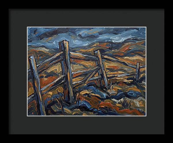 Wooden Fence Under Dramatic Sky