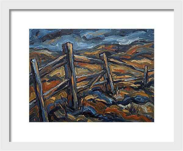 Wooden Fence Under Dramatic Sky
