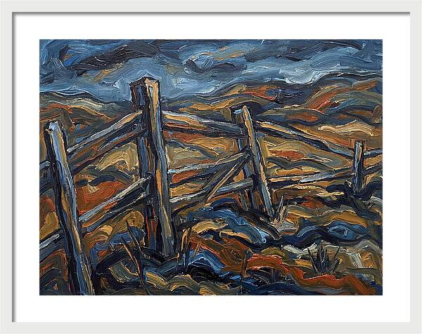 Wooden Fence Under Dramatic Sky