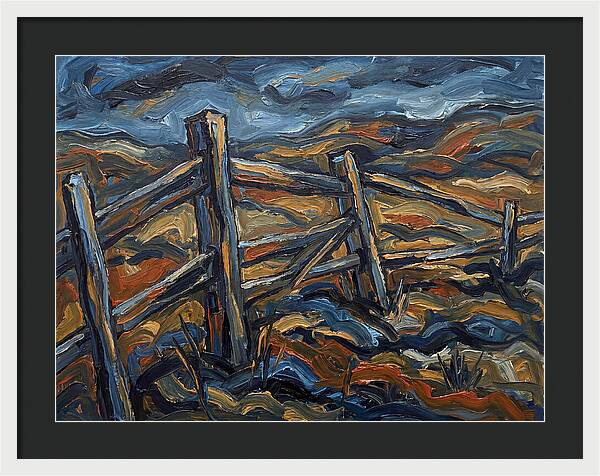 Wooden Fence Under Dramatic Sky