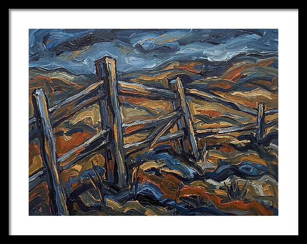 Wooden Fence Under Dramatic Sky