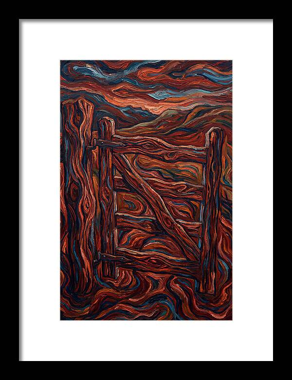 Wooden Gate In Expressionist Style