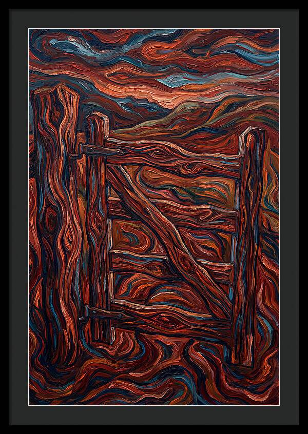 Wooden Gate In Expressionist Style