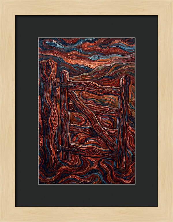 Wooden Gate In Expressionist Style