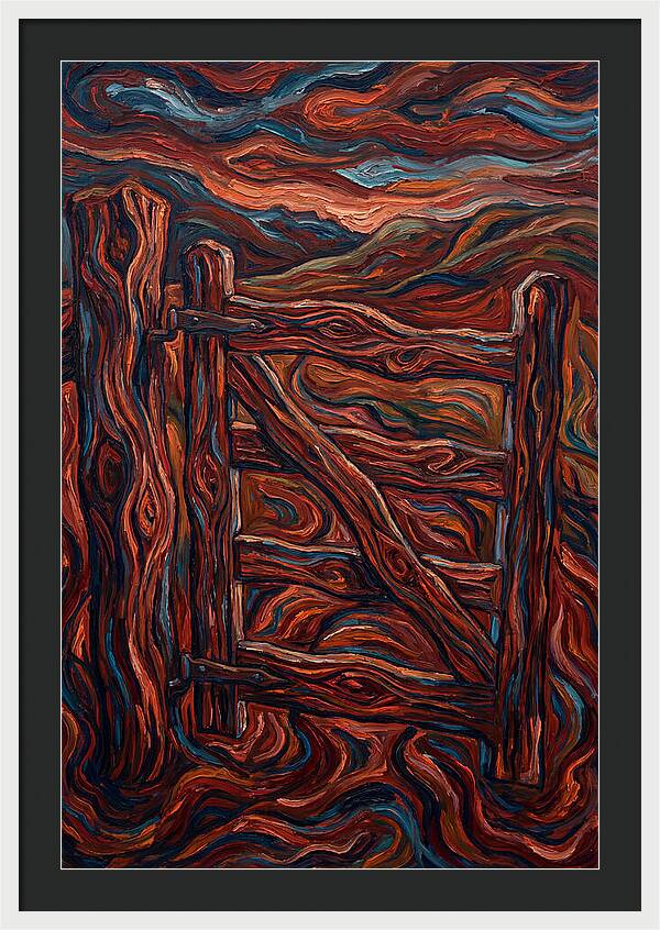 Wooden Gate In Expressionist Style