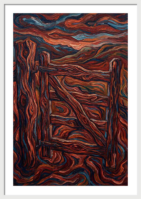 Wooden Gate In Expressionist Style