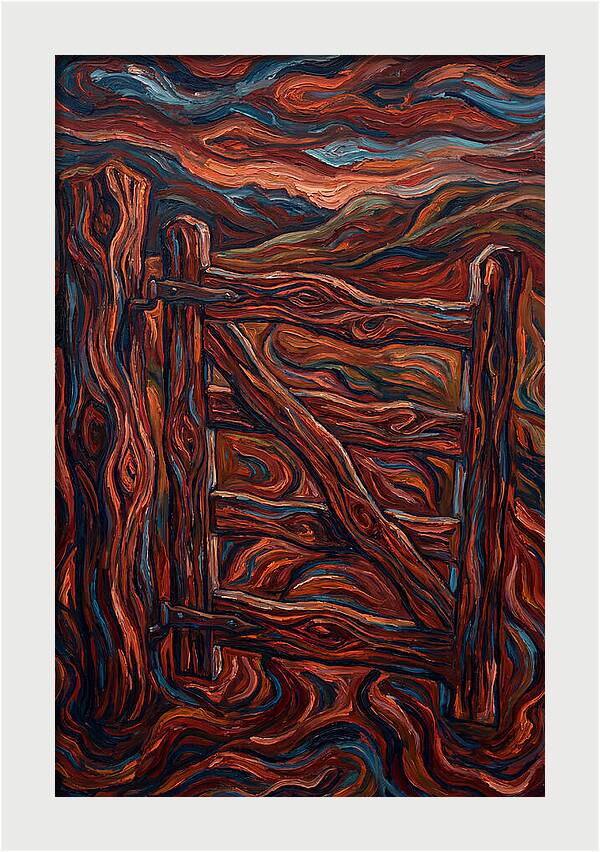 Wooden Gate In Expressionist Style