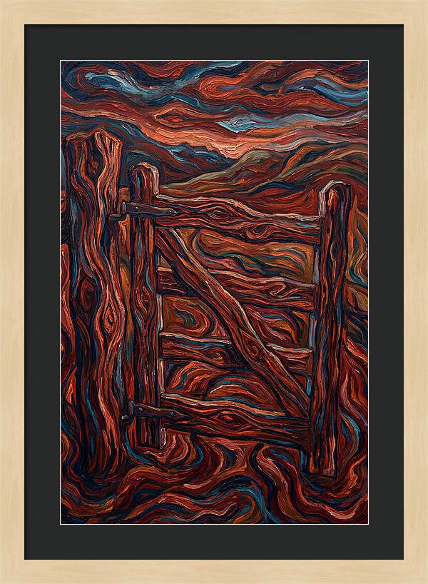 Wooden Gate In Expressionist Style