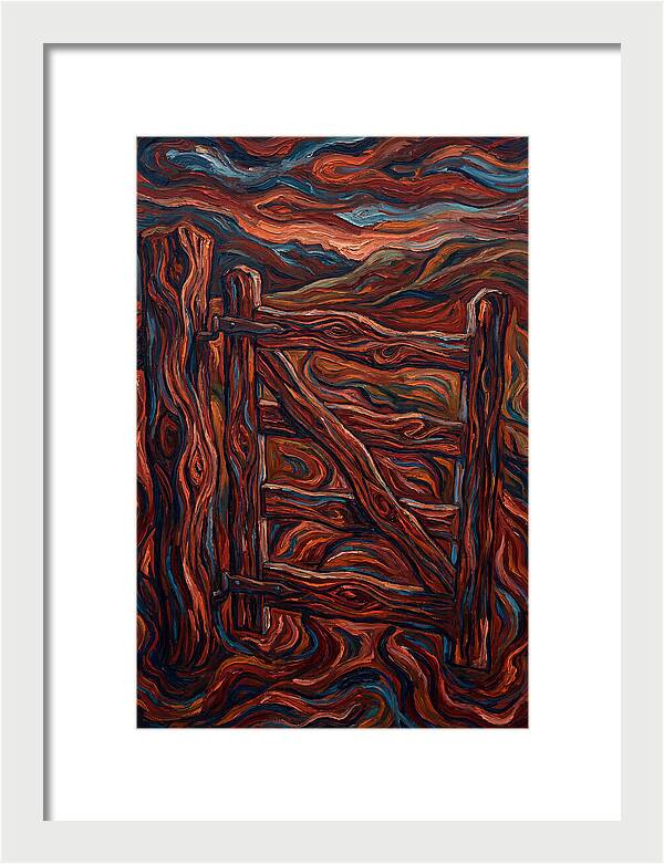 Wooden Gate In Expressionist Style