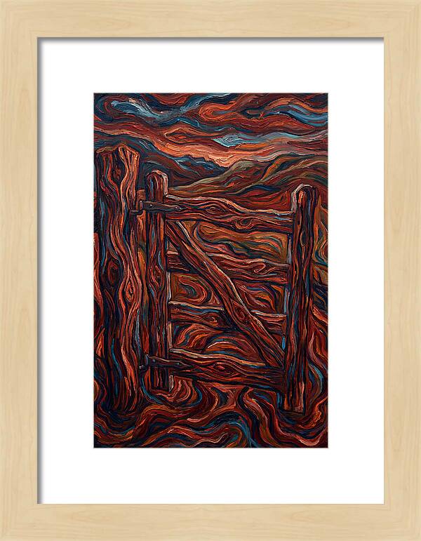 Wooden Gate In Expressionist Style