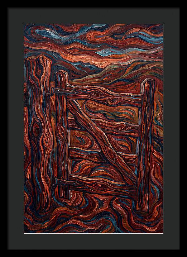 Wooden Gate In Expressionist Style