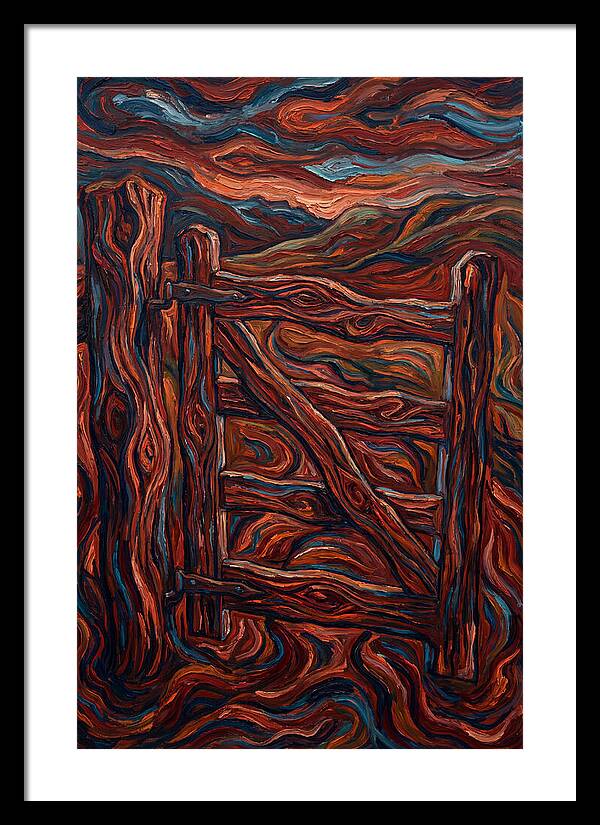 Wooden Gate In Expressionist Style