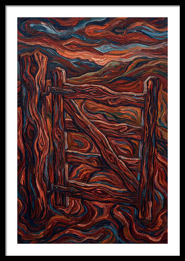 Wooden Gate In Expressionist Style
