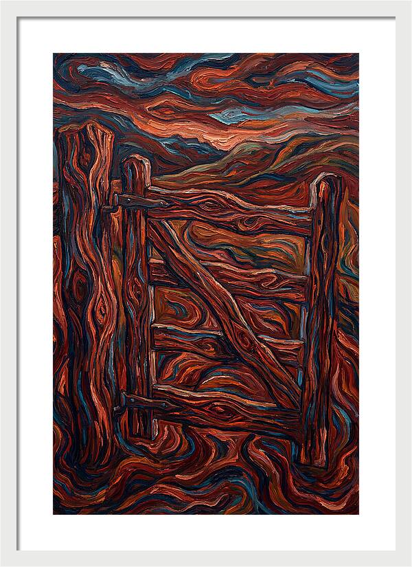 Wooden Gate In Expressionist Style