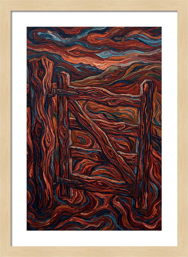 Wooden Gate In Expressionist Style