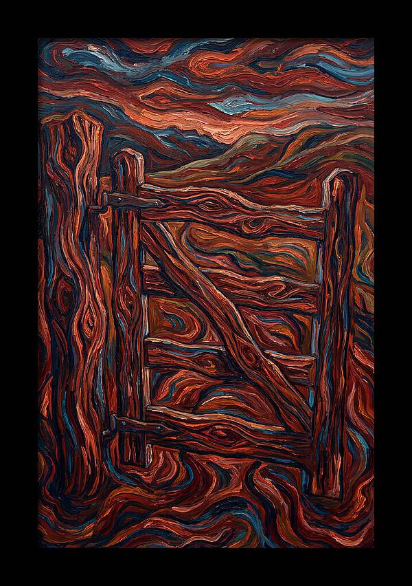 Wooden Gate In Expressionist Style
