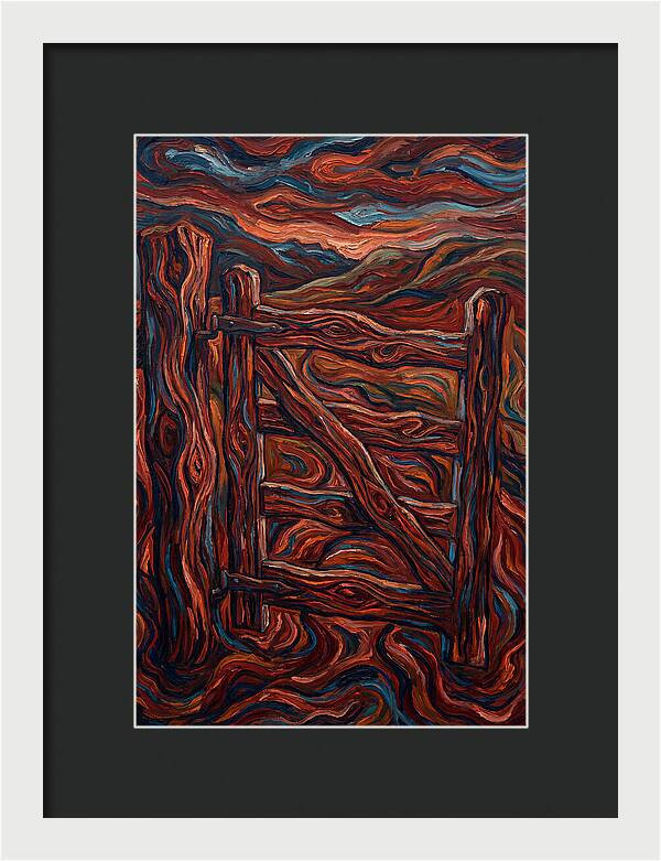 Wooden Gate In Expressionist Style