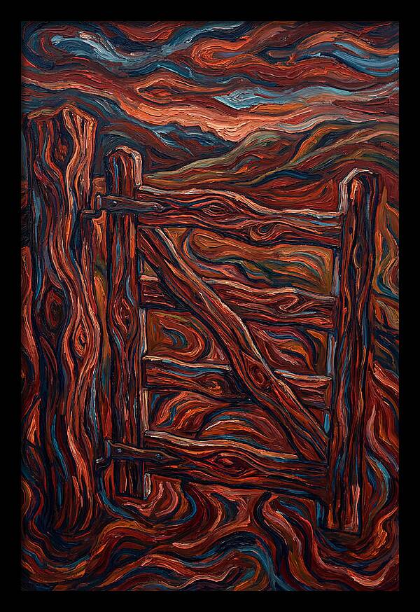 Wooden Gate In Expressionist Style