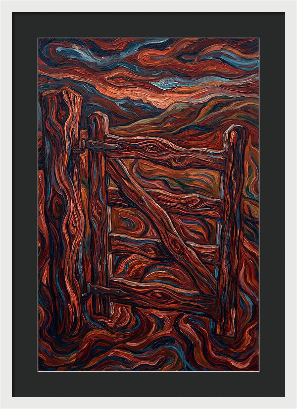Wooden Gate In Expressionist Style