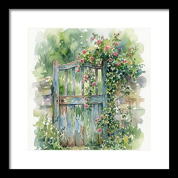 Wooden Gate Surrounded By Blooms