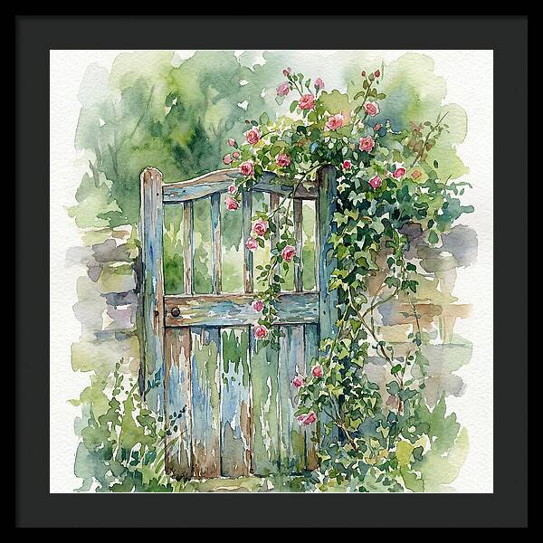 Wooden Gate Surrounded By Blooms