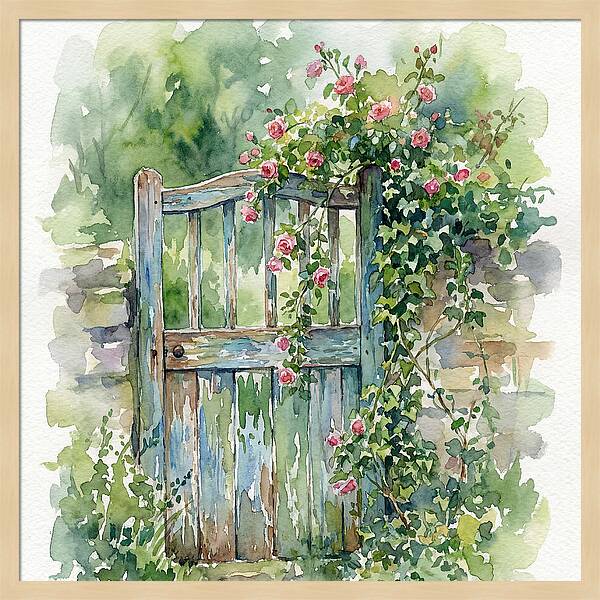 Wooden Gate Surrounded By Blooms