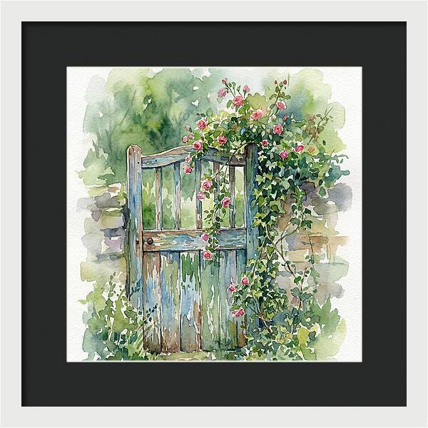 Wooden Gate Surrounded By Blooms