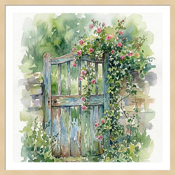Wooden Gate Surrounded By Blooms