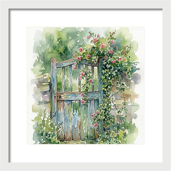 Wooden Gate Surrounded By Blooms