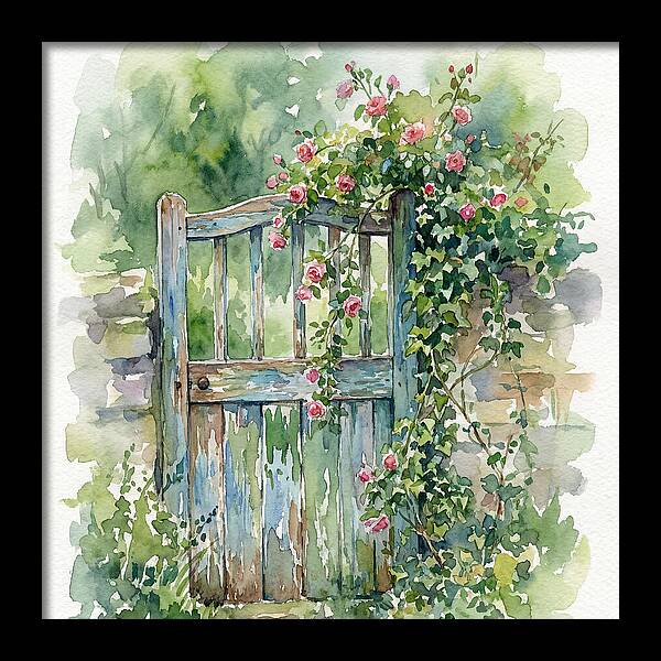 Wooden Gate Surrounded By Blooms