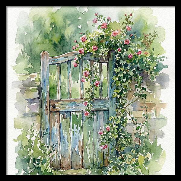 Wooden Gate Surrounded By Blooms