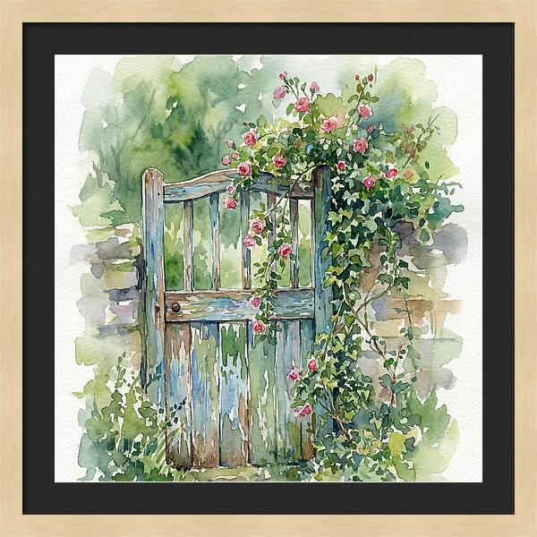 Wooden Gate Surrounded By Blooms